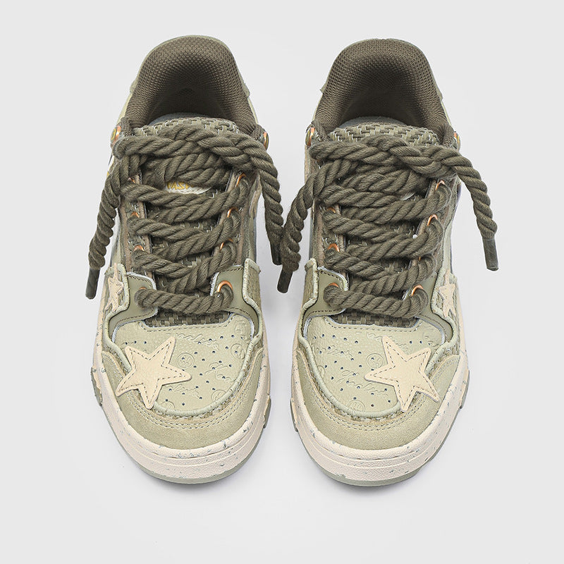 Couple Style Casual Sneakers – Star Design Low-Top Shoes for Men & Women