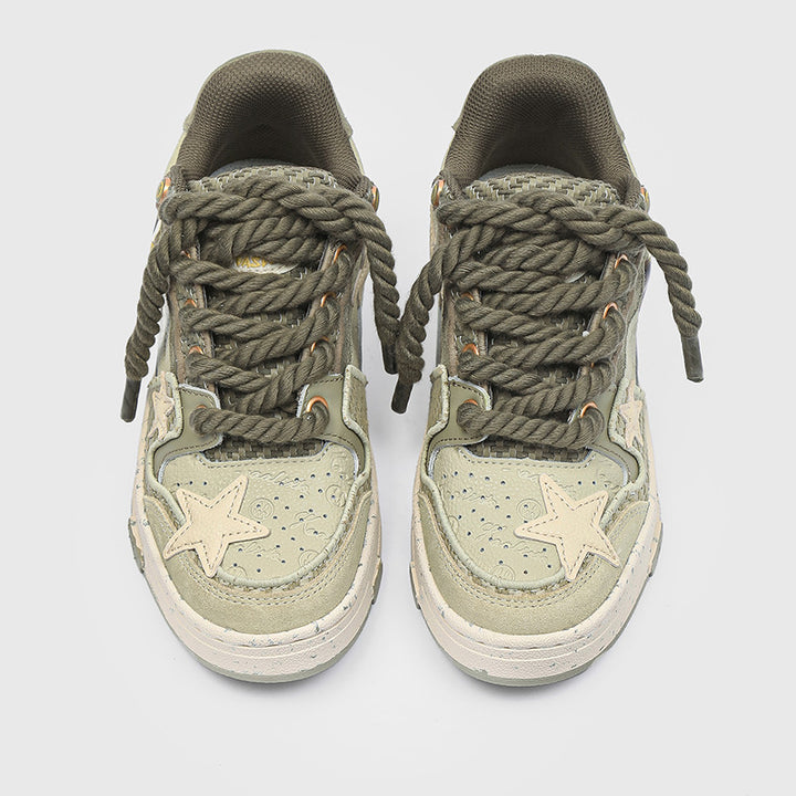 Couple Style Casual Sneakers – Star Design Low-Top Shoes for Men & Women