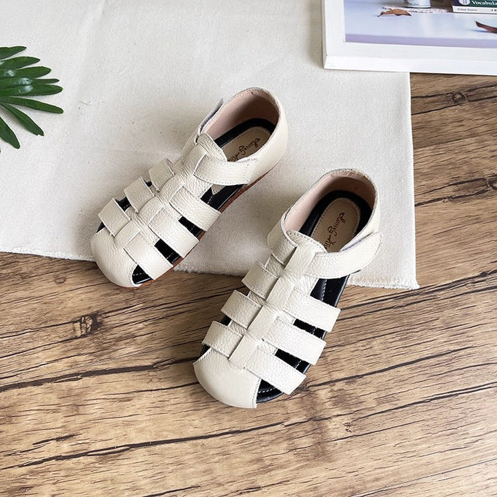 Women's Soft Leather Closed-Toe Fisherman Sandals – Casual & Breathable