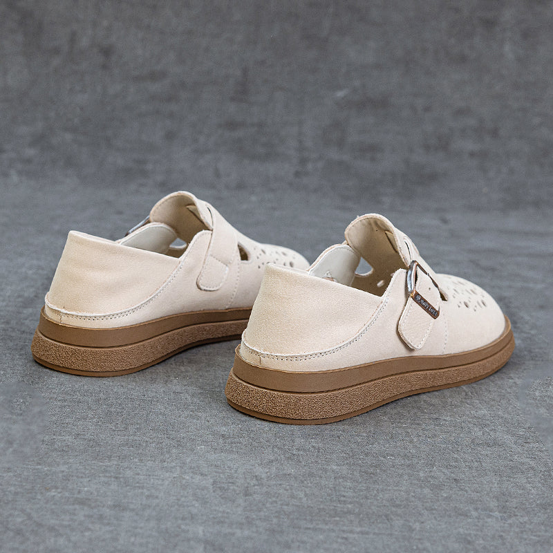 Women's Genuine Leather Fisherman Sandals Barefoot-Friendly Casual Summer Flats