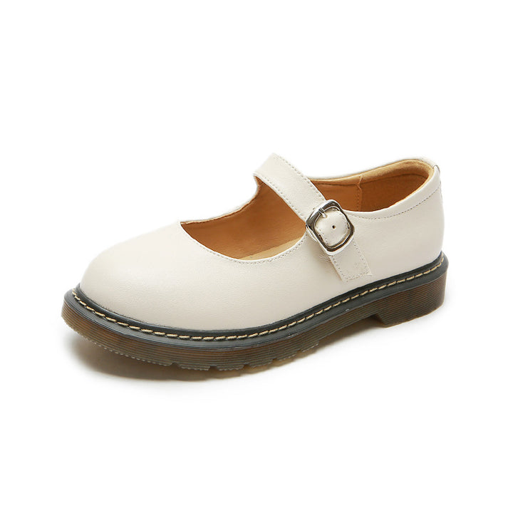 Mary Janes Shoes Women Leather Uniform Dress Shoes - Flats