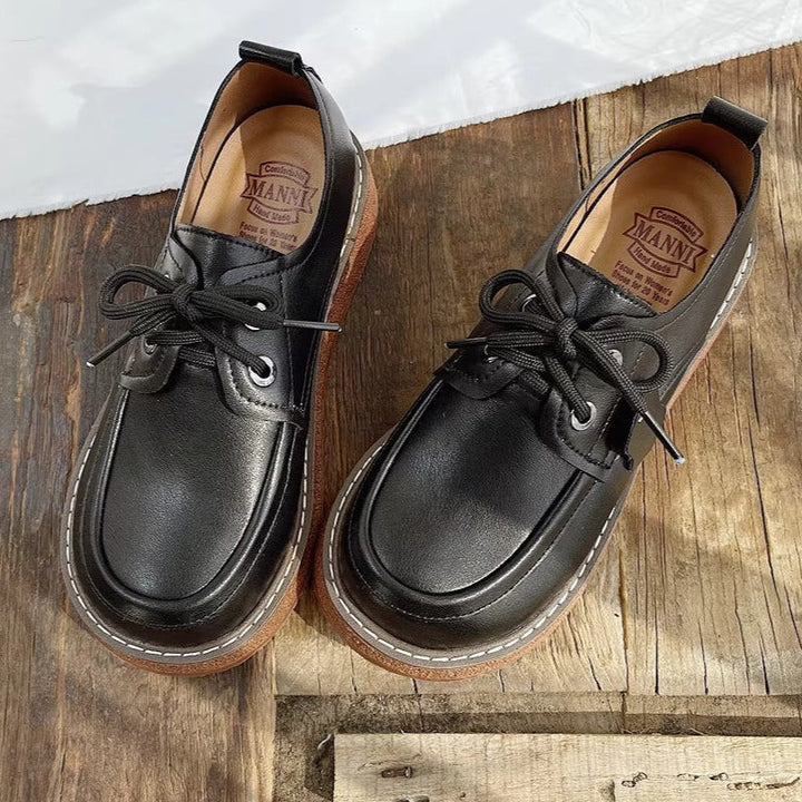 Women's Retro Lace-Up Flats – Casual & Comfortable Everyday Shoes