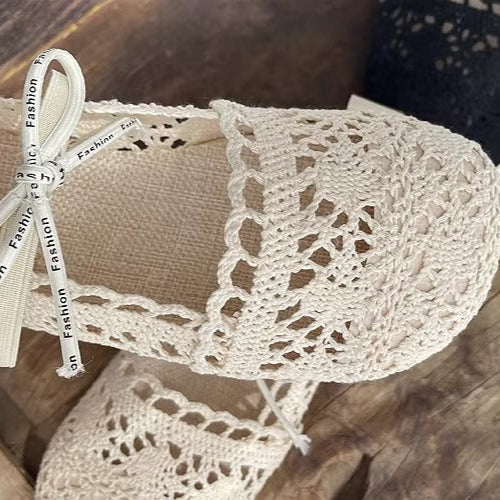 Women's Boho Bow Lace Hollow Out Sandals