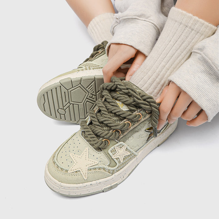 Couple Style Casual Sneakers – Star Design Low-Top Shoes for Men & Women