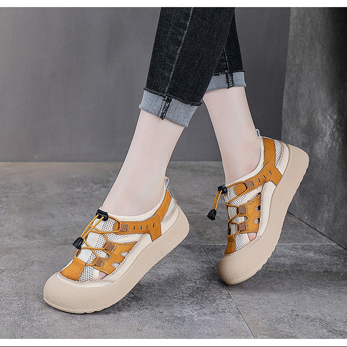 Women's Summer Color-Block Mesh Breathable Casual Sneakers