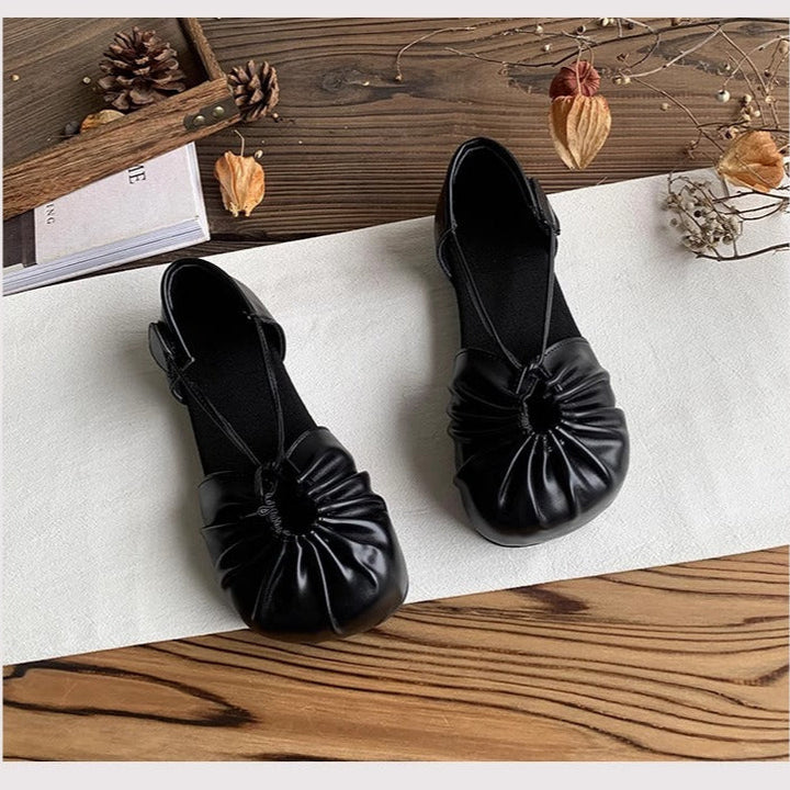 Women's Mori Girl Style Velcro Closed Toe Sandals