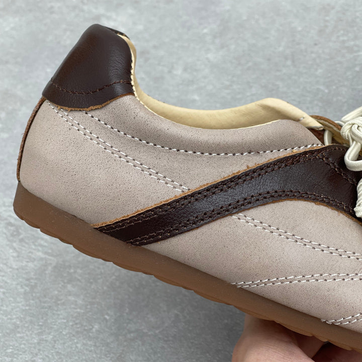 Womens Retro Leather Lace-up Mary Jane Flats Vintage Casual Walking Shoes