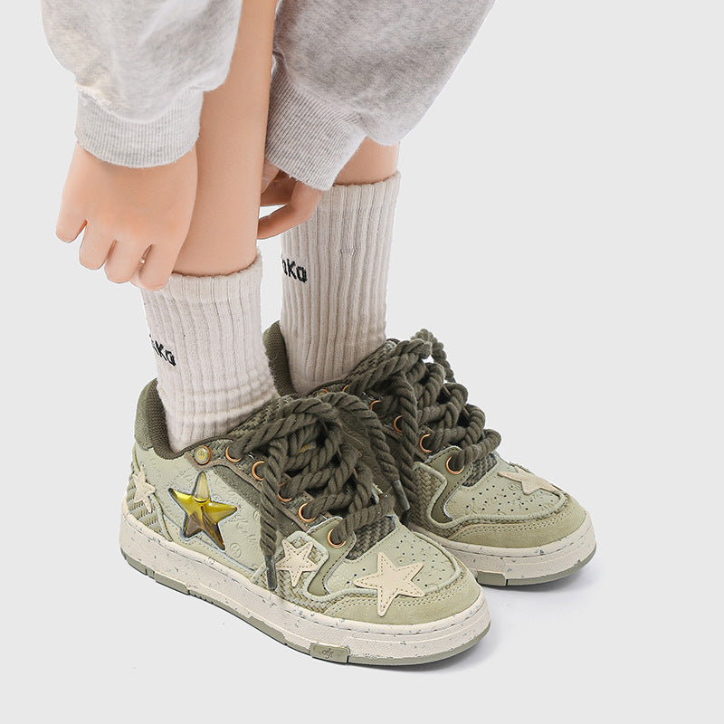 Couple Style Casual Sneakers – Star Design Low-Top Shoes for Men & Women