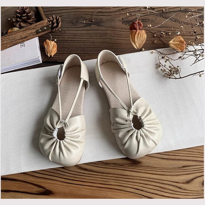 Women's Mori Girl Style Velcro Closed Toe Sandals