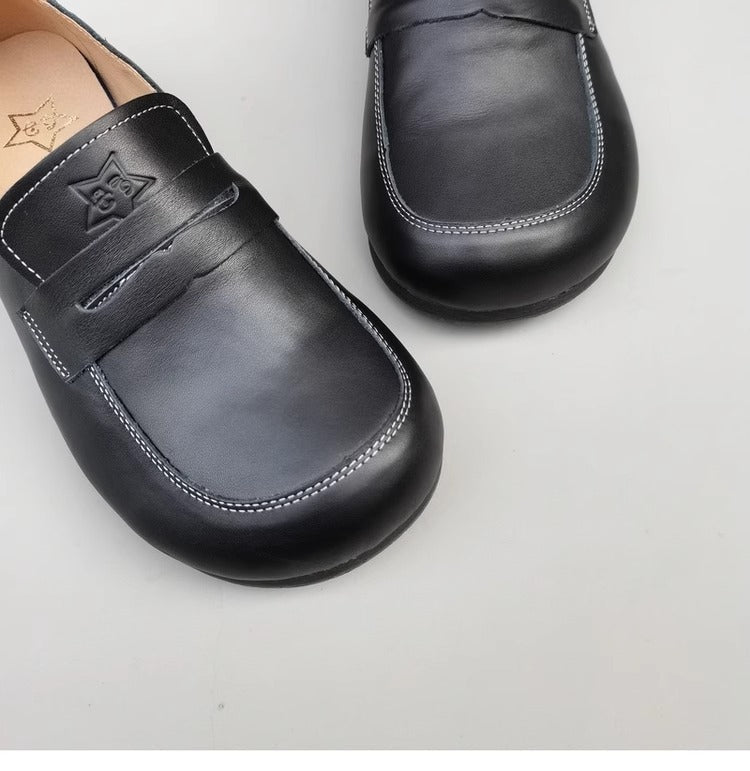 Genuine Leather Women's Flats with Wide Fit & Big Toe Box