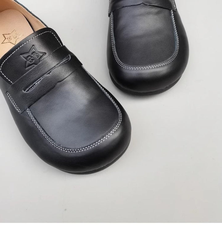 Genuine Leather Women's Flats with Wide Fit & Big Toe Box