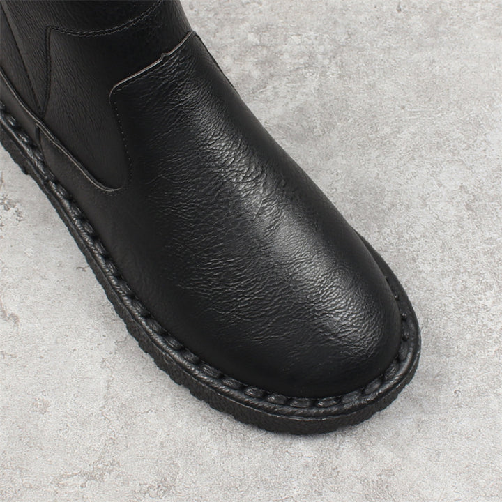 Round Toe Short Flat Soft Sole Women's Boots
