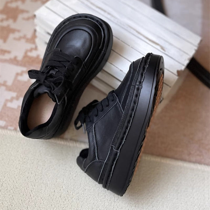 Women's Chunky Platform Lace-Up Low-Top Casual Shoes – Ugly-Cute Style