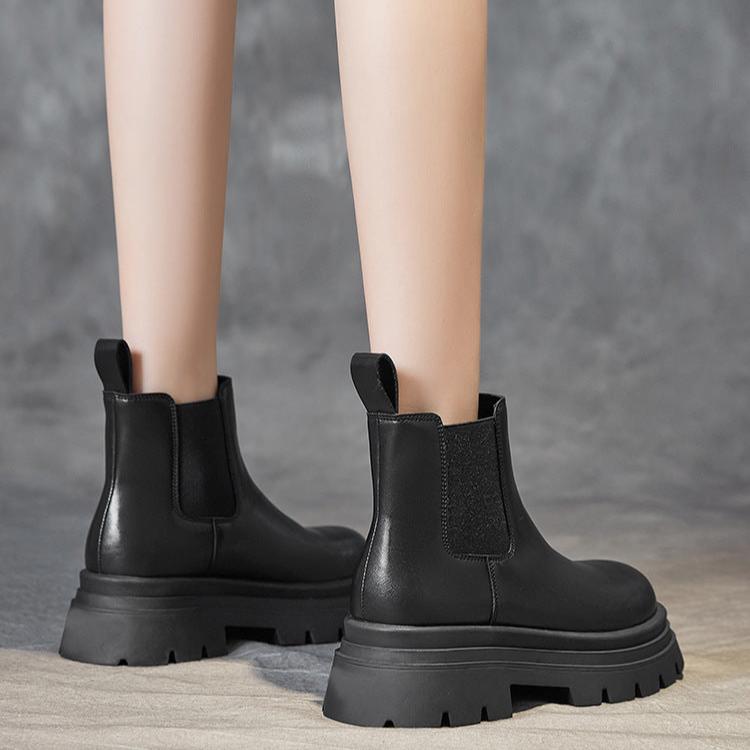 Women's Platform Short Chelsea Boots