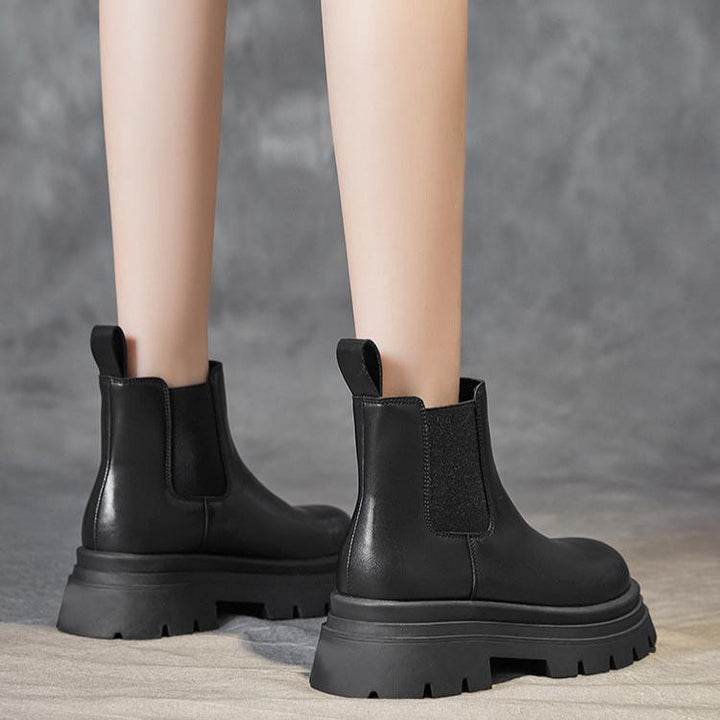 Women's Platform Short Chelsea Boots