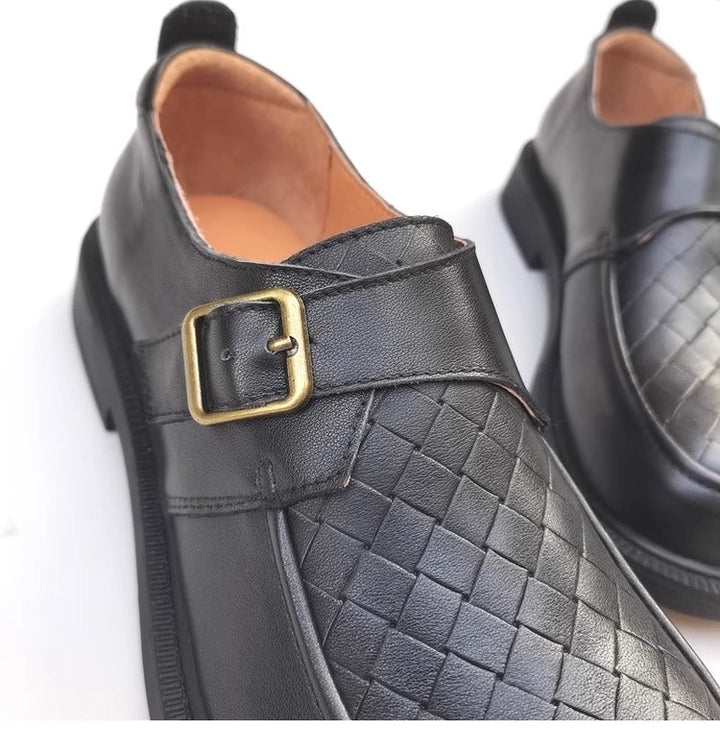 Genuine Leather Women's Loafers - Wide Fit & Big Toe Box British Style Slip-On