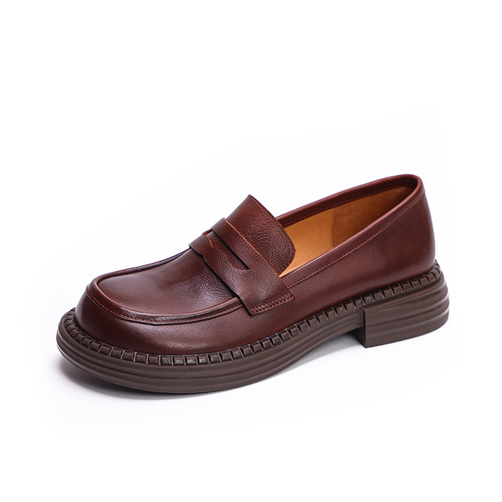 Women's Vintage Leather Handmade Flat Loafers