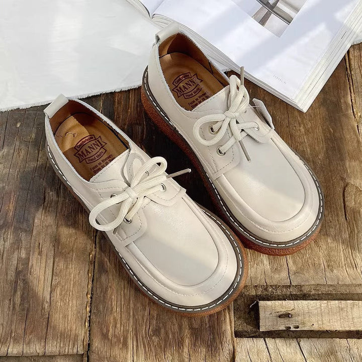 Women's Retro Lace-Up Flats – Casual & Comfortable Everyday Shoes