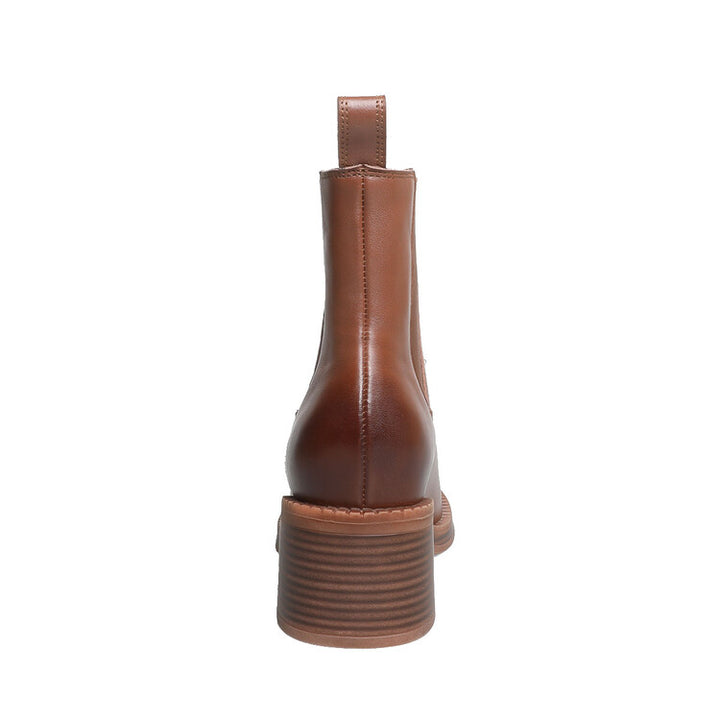 Women's Pointed Leather Handmade Chelsea Boot