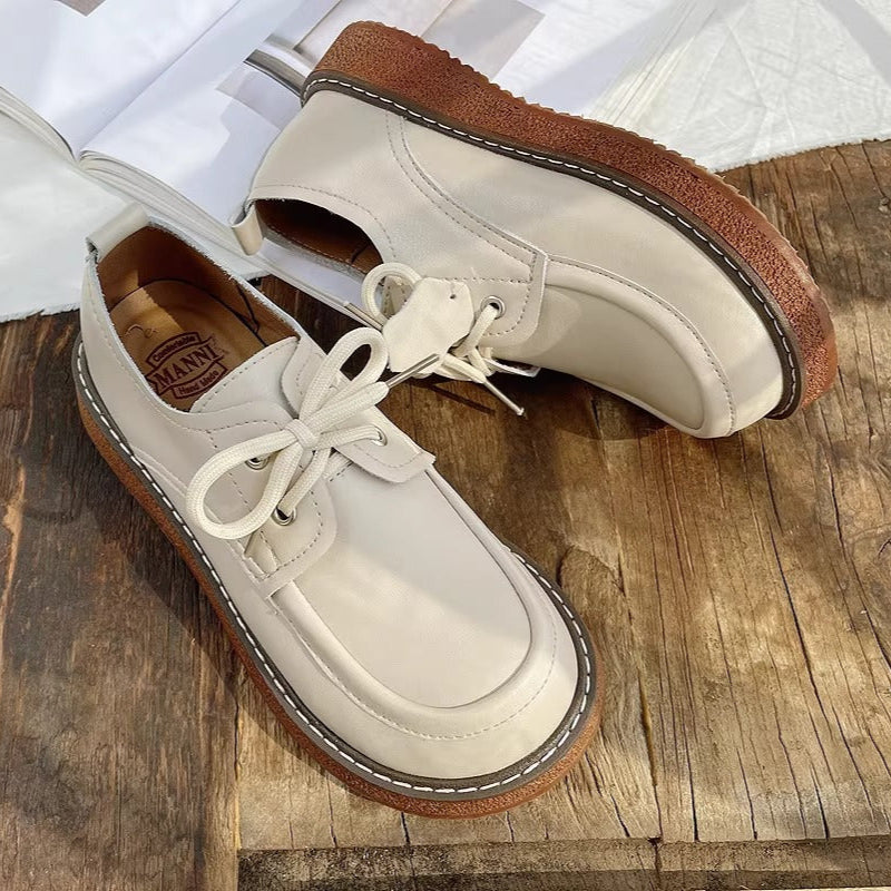 Women's Retro Lace-Up Flats – Casual & Comfortable Everyday Shoes