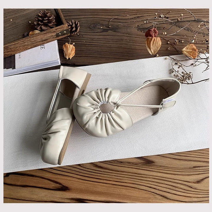Women's Mori Girl Style Velcro Closed Toe Sandals