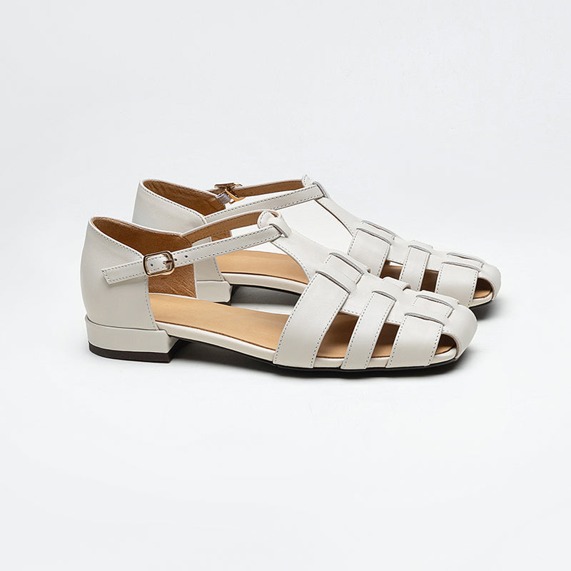 Clearance Sale Artisanal Genuine Leather Fisherman Sandals – Closed Toe Comfort Shoes for Women