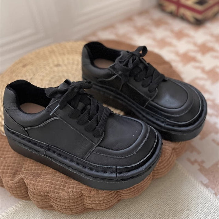 Women's Chunky Platform Lace-Up Low-Top Casual Shoes – Ugly-Cute Style