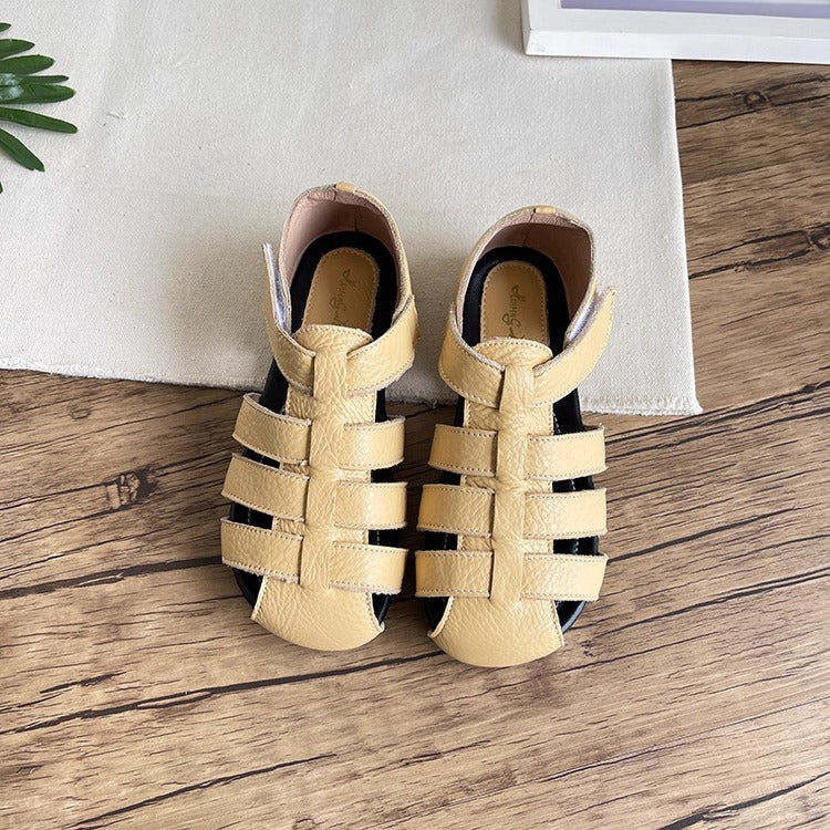 Women's Soft Leather Closed-Toe Fisherman Sandals – Casual & Breathable