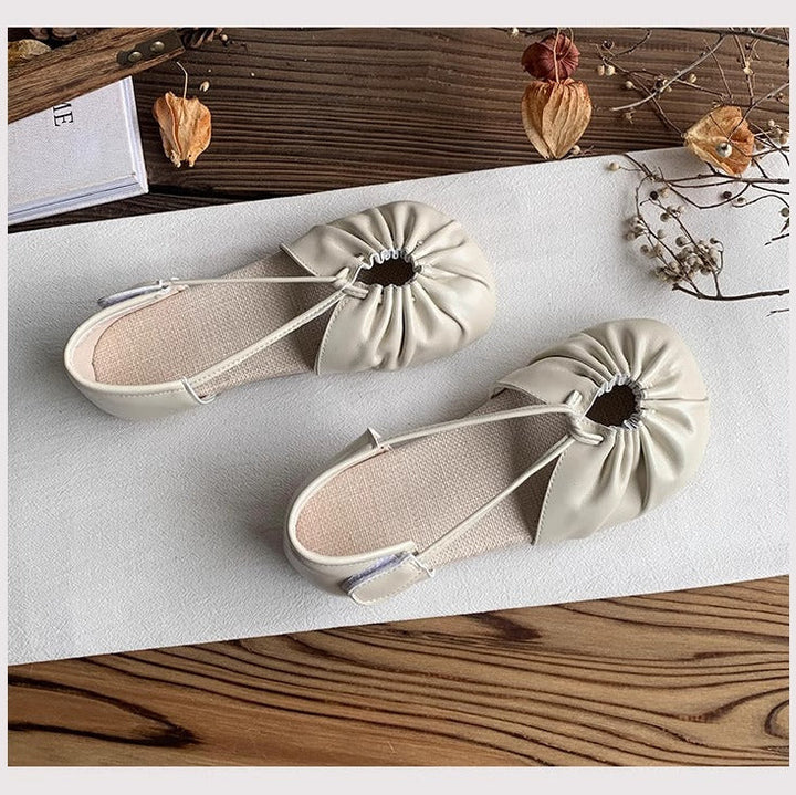 Women's Mori Girl Style Velcro Closed Toe Sandals