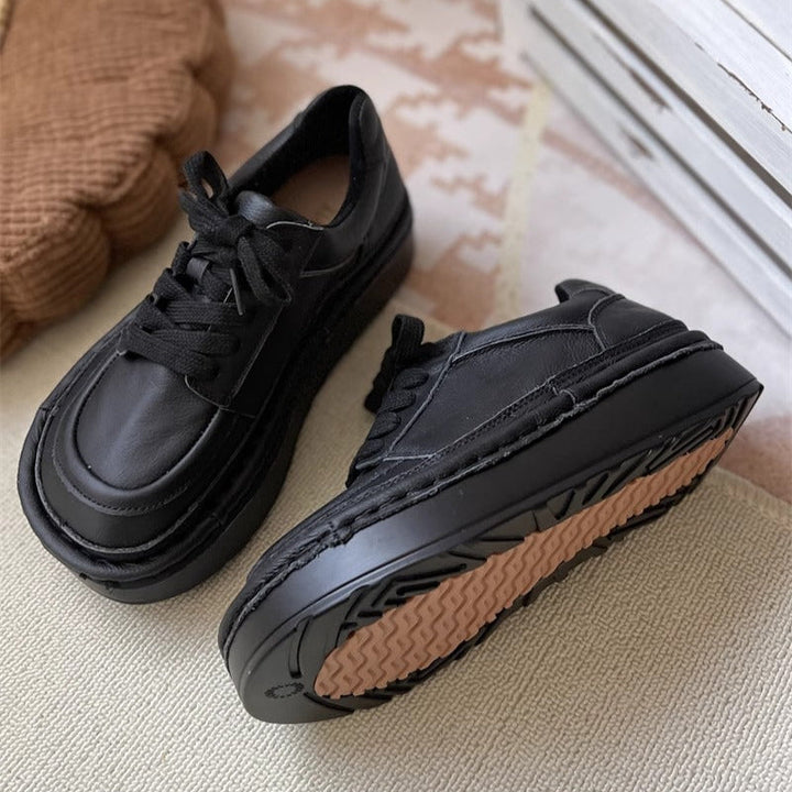 Women's Chunky Platform Lace-Up Low-Top Casual Shoes – Ugly-Cute Style