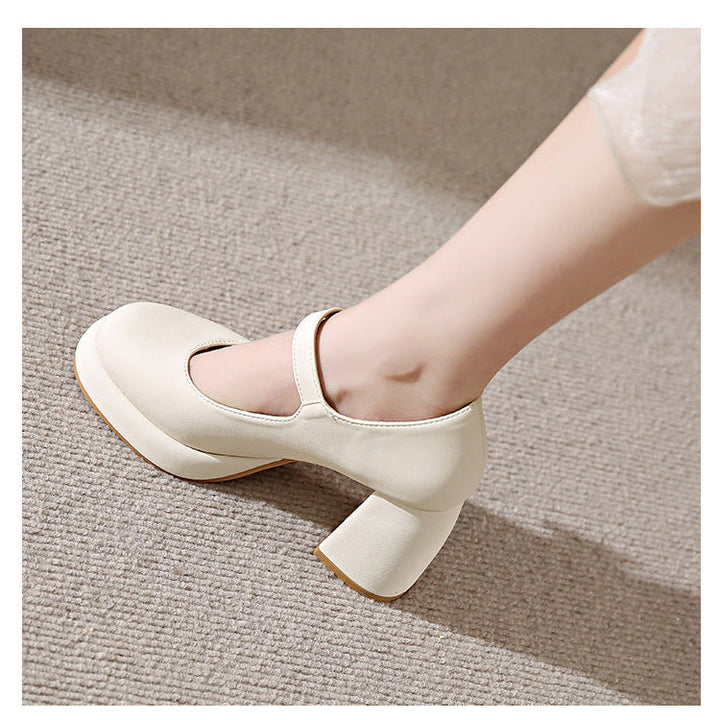 Women's Mary Jane Heels – Chunky Round Toe Stylish Dress Shoes