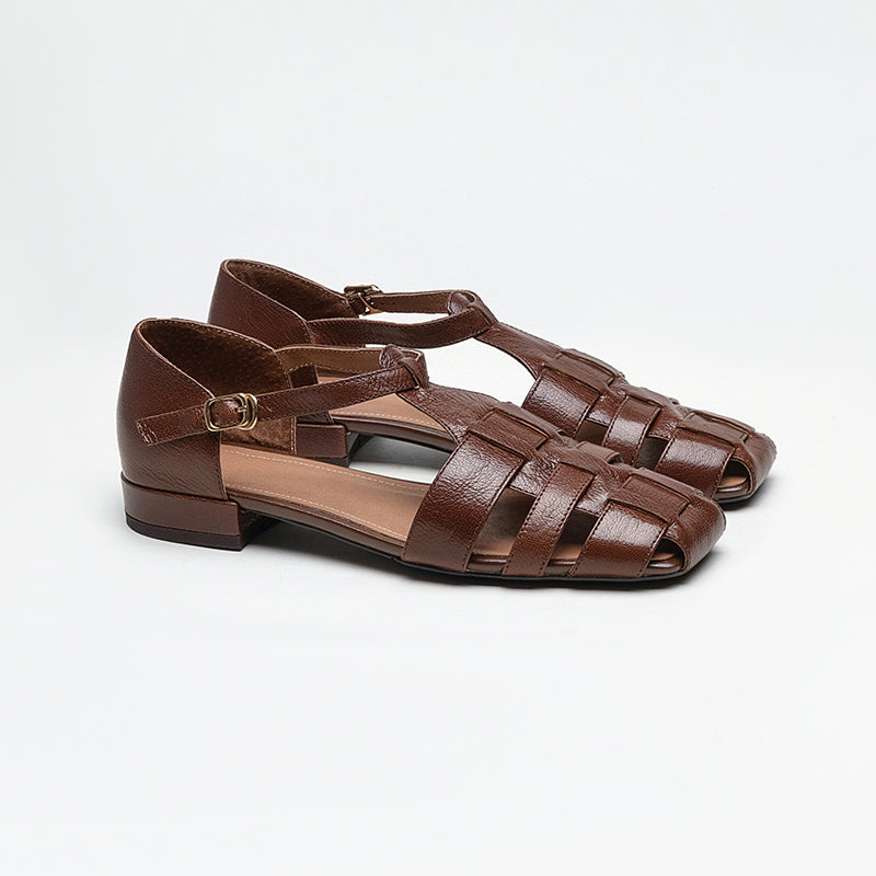 Clearance Sale Artisanal Genuine Leather Fisherman Sandals – Closed Toe Comfort Shoes for Women