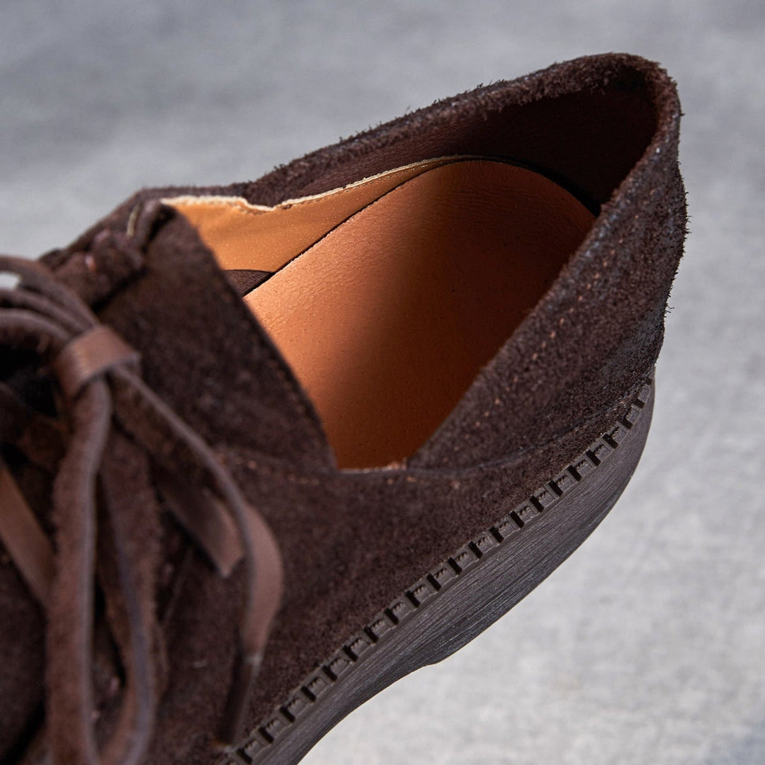 Women’s Suede Tassel Lace-Up Platform Shoes – Casual Everyday Style