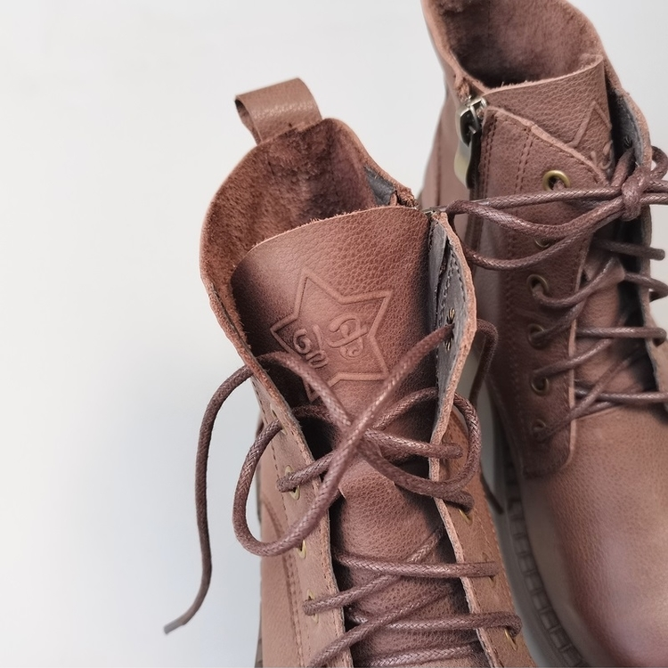 Wide-toe Box Handmade Genuine Leather Ankle Boots Casual Comfortable Women's Shoes