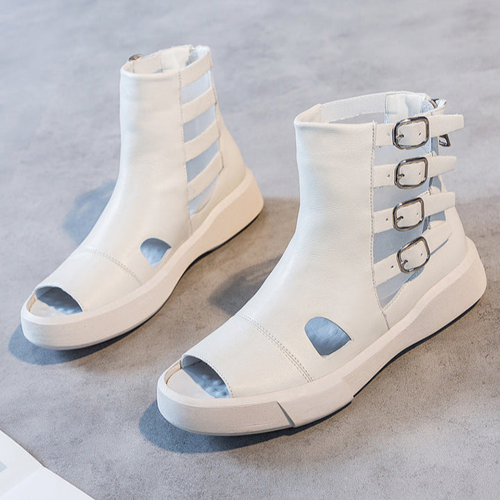 Women's Sandal Boots Street Style Open Toe Buckle Sandals