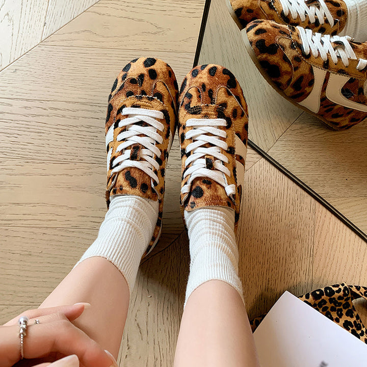 Women's Stylish Leopard Print Comfort Tennis Shoes