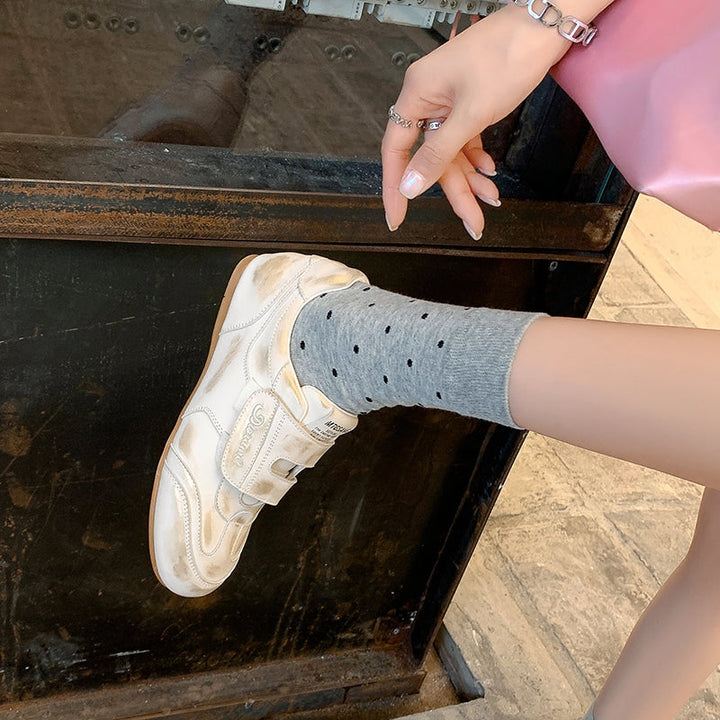 Women's Hidden Wedge Velcro Sneakers – Sporty & Stylish