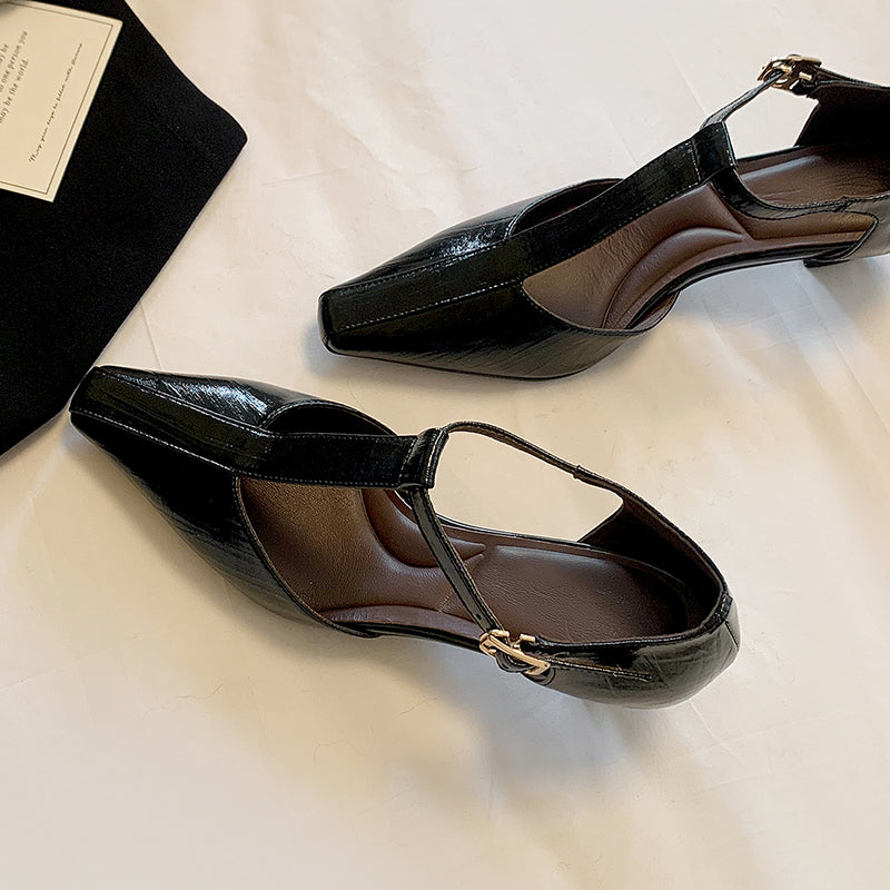 Women's Elegant T-Strap Sandals Modern Square Toe Mary Janes