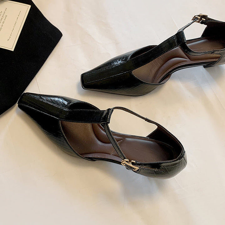 Women's Elegant T-Strap Sandals Modern Square Toe Mary Janes
