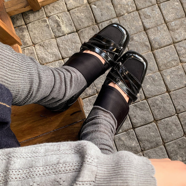 Women's Comfort Workwear Wedge Comfort Shoes with Adjustable Velcro Straps