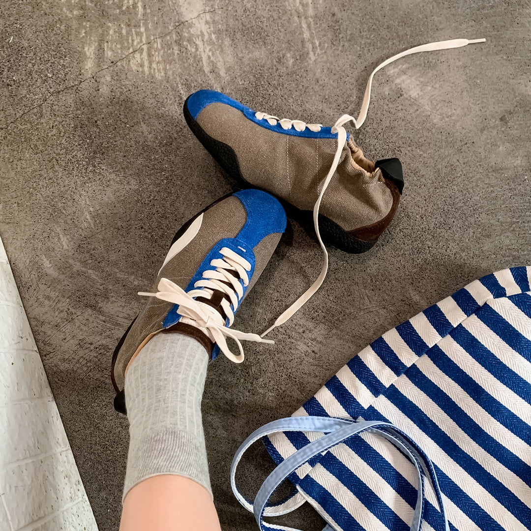 Women's Hidden Wedge Sneakers Lace Up Height Increasing Casual Shoes