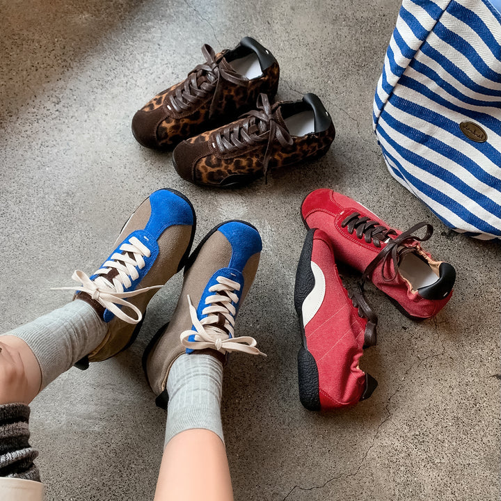 Women's Hidden Wedge Sneakers Lace Up Height Increasing Casual Shoes