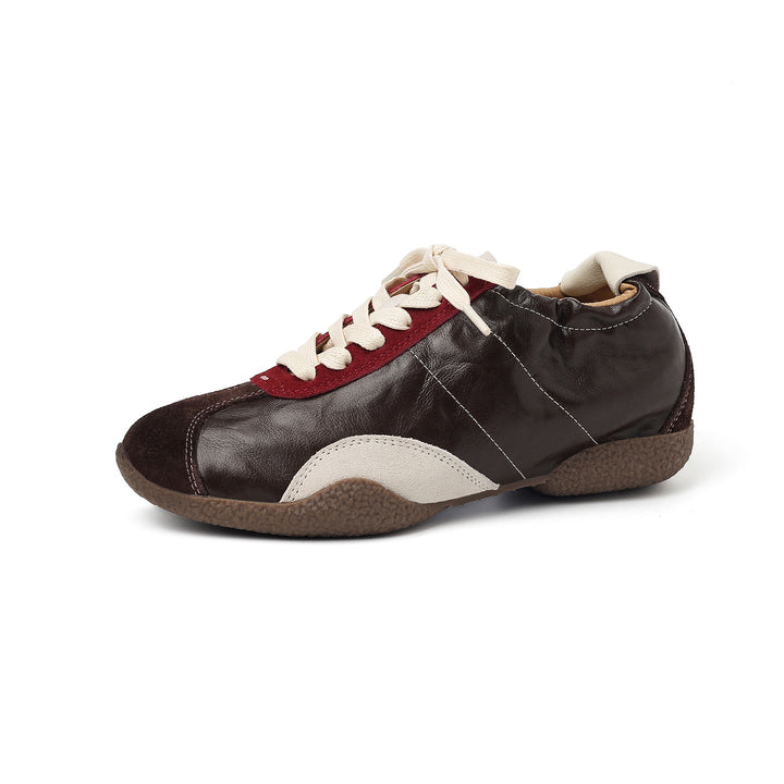 Women's Hidden Wedge Suede Sheepskin Sneakers Lace Up Height Increasing Casual Shoes