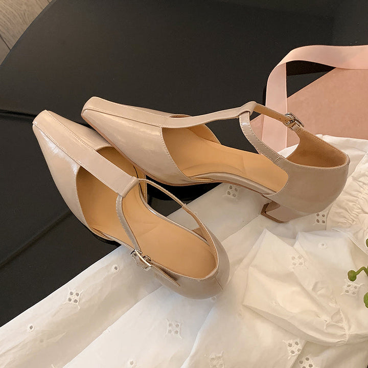 Women's Elegant T-Strap Sandals Modern Square Toe Mary Janes