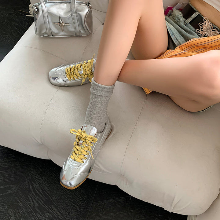 Women’s Casual Lace-Up Sneakers – Stylish Daily Walking Shoes