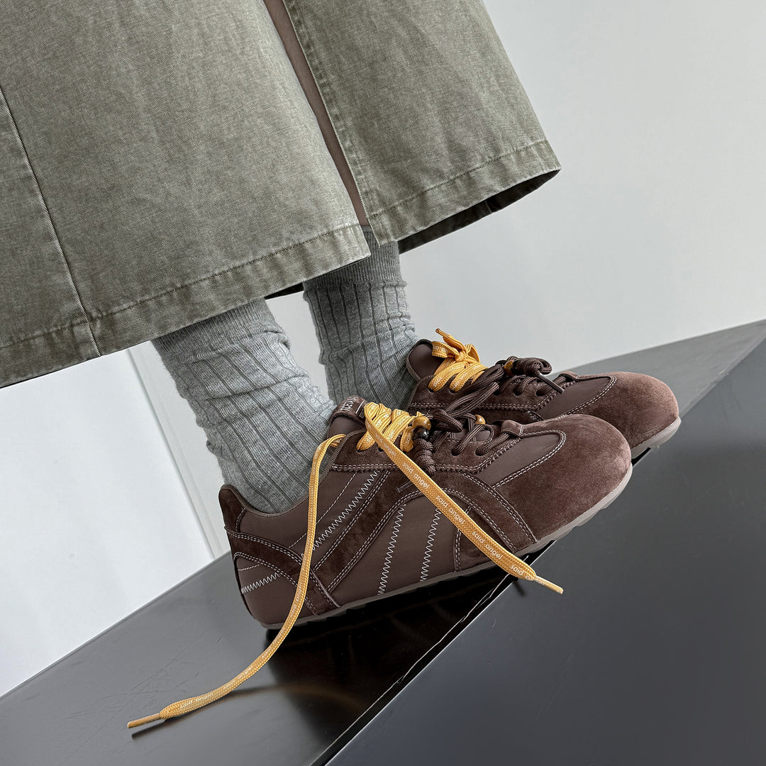 Trendy Women's Hidden Wedge Sneakers – Round-Toe Casual Shoes