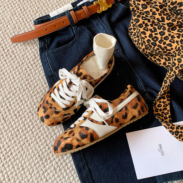 Women's Stylish Leopard Print Comfort Tennis Shoes