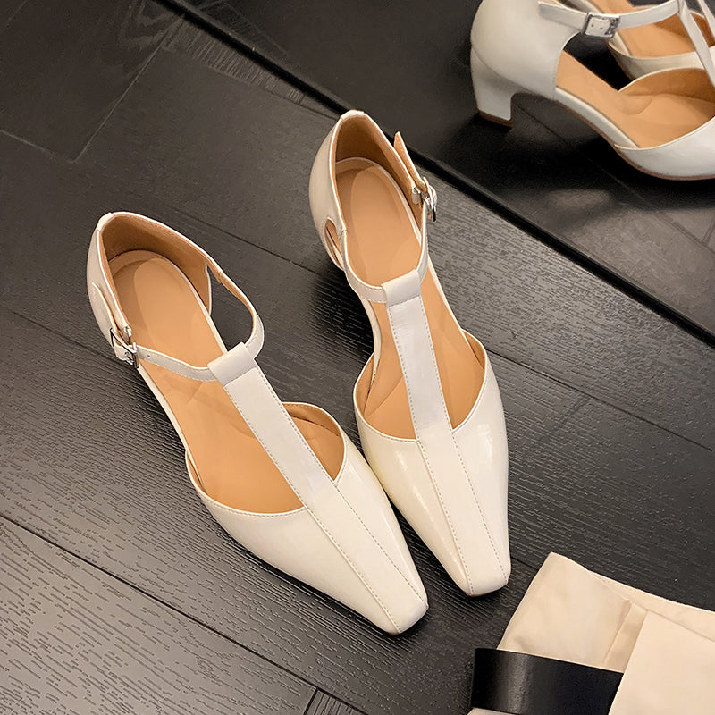 Women's Elegant T-Strap Sandals Modern Square Toe Mary Janes