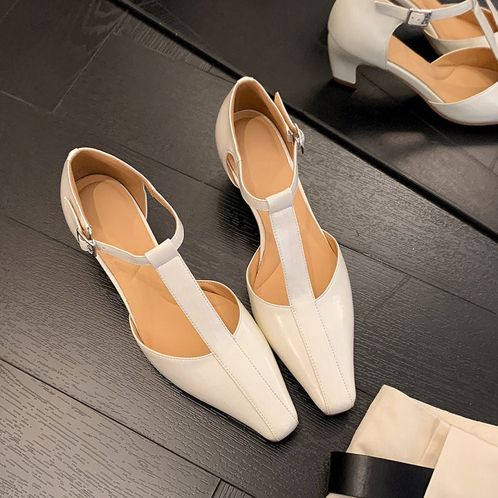 Women's Elegant T-Strap Sandals Modern Square Toe Mary Janes