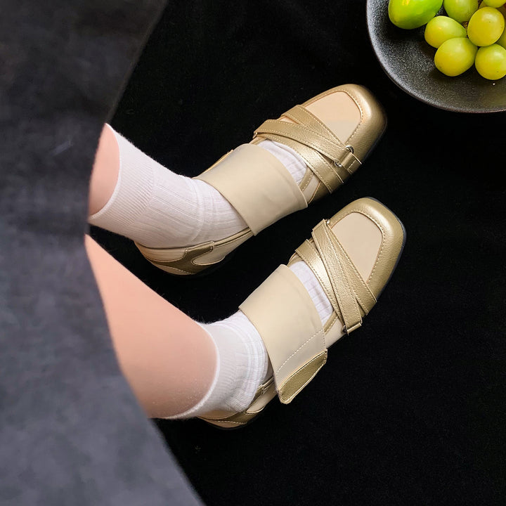 Women's Comfort Workwear Wedge Comfort Shoes with Adjustable Velcro Straps